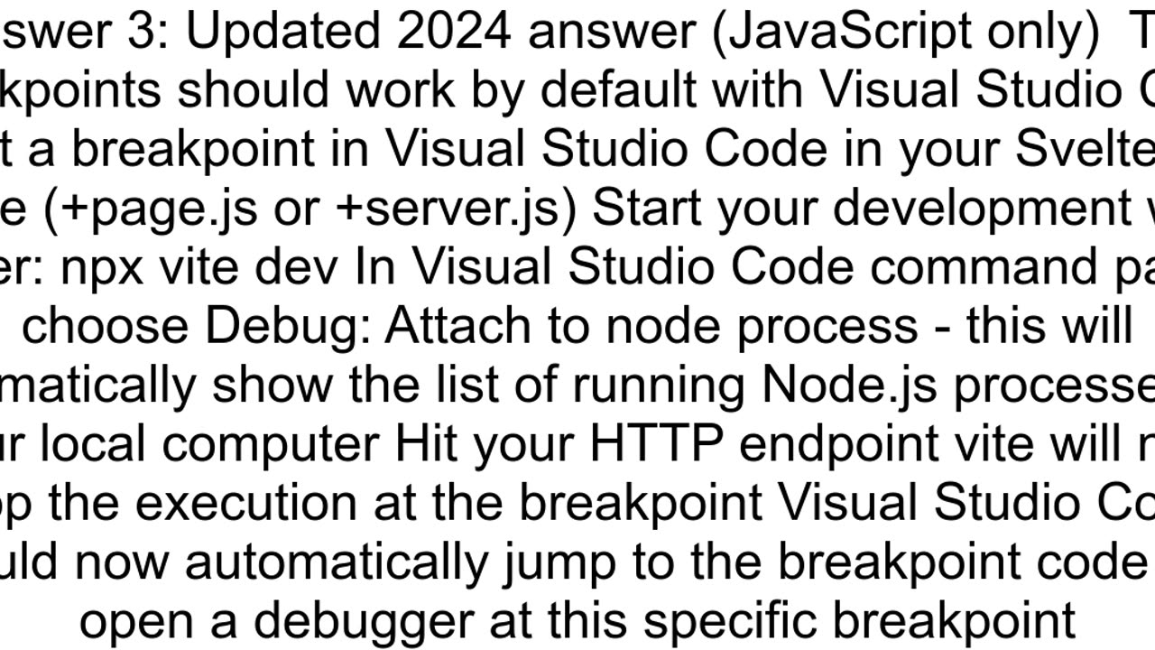 How to debug serverside code in SvelteKit using Visual Studio Code