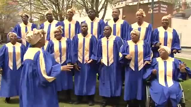 Gospel choir singing football chants