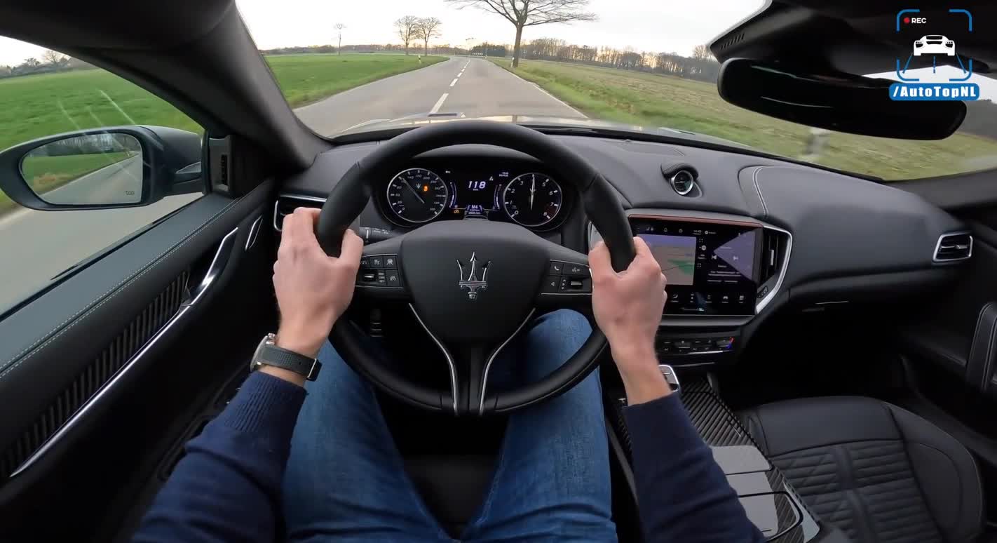 The 580 HP V8 maserati Ghibli TROFEO 3.8 T 730 nm first test drive