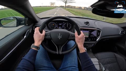 The 580 HP V8 maserati Ghibli TROFEO 3.8 T 730 nm first test drive