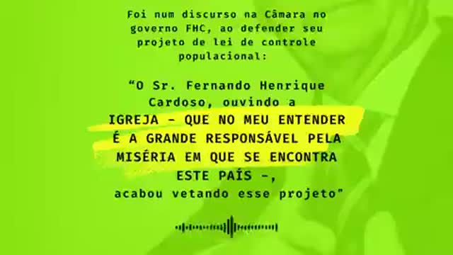 “A Igreja, no meu entender a grande responsável pela miséria..." - Jair Bolsonaro