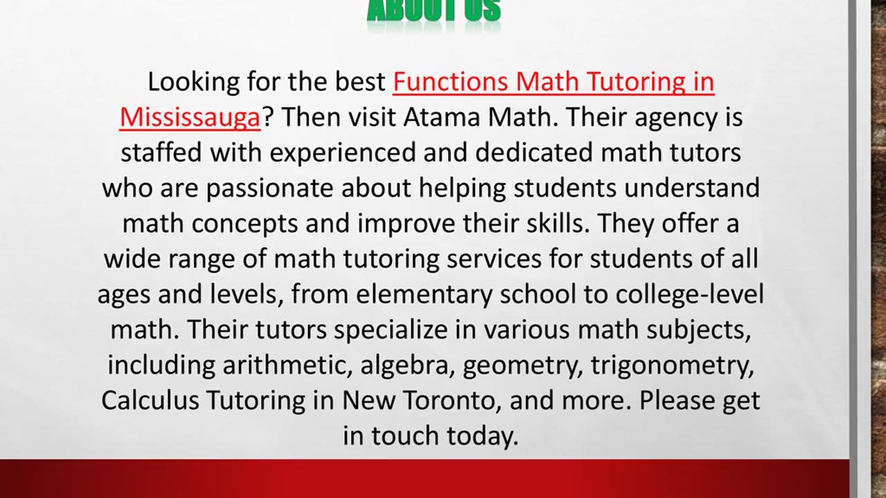 Functions Math Tutoring in Mississauga
