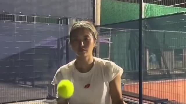 spinning tennis ball