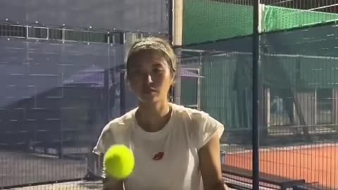 spinning tennis ball