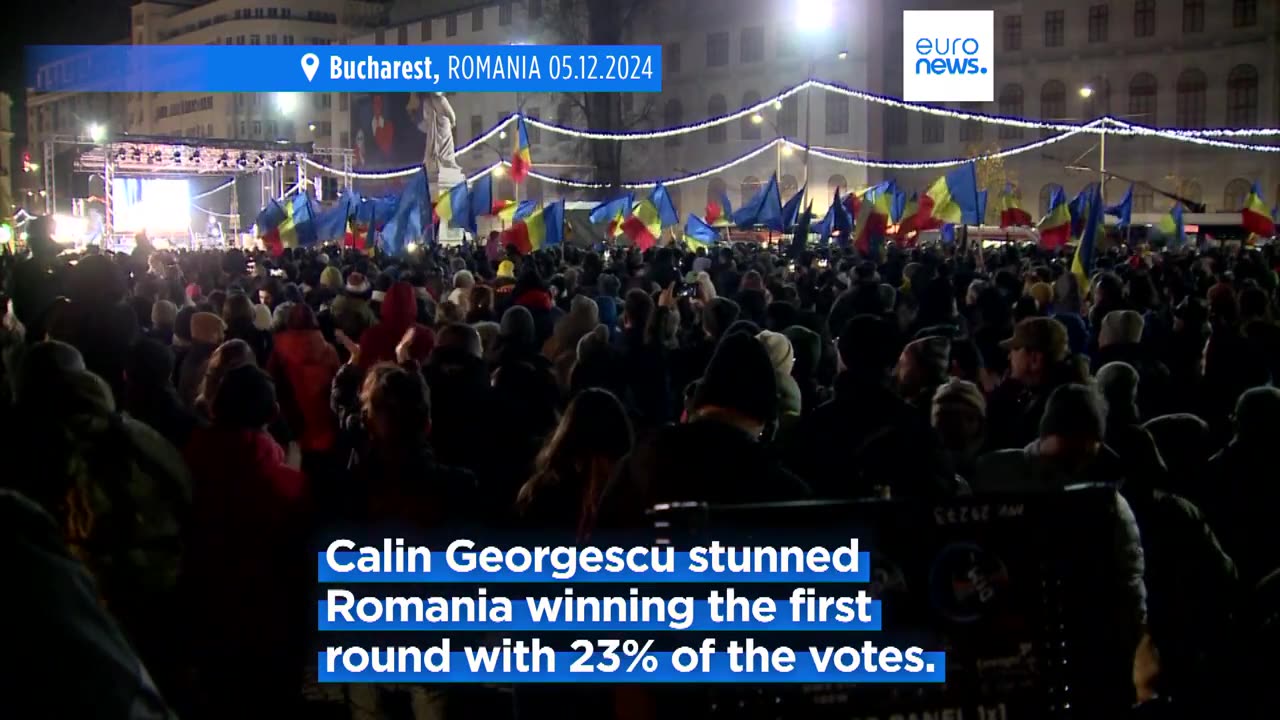 Thousands of Romanians stage pro-Europe rally days ahead of presidential runoff