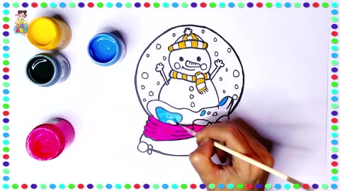 Glittery Snow Globe Painting for Kids | Fun Winter Art for Ages 8-10