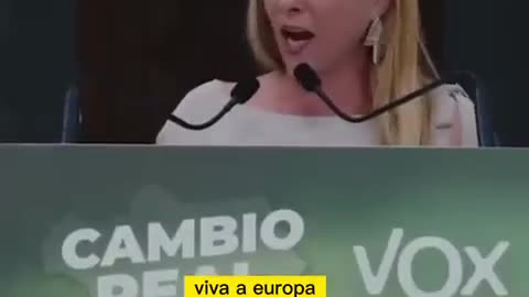 La líder del partido de derecha Fratelli de Italia, Prime Minister Giorgia Meloni