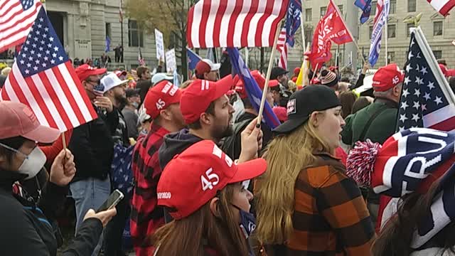 Freedom Plaza Patriot Support Chants MAGA Rally 12/12/2020