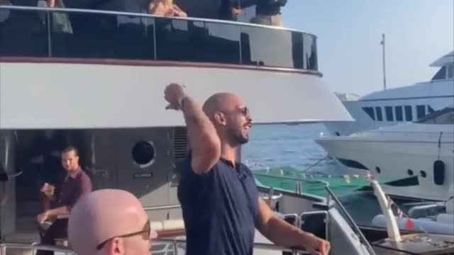 Andrew Tate throws Yacht party