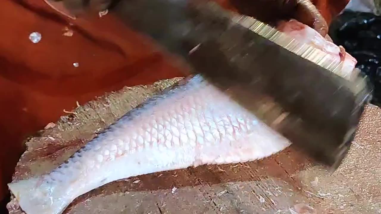 Amazing Big Hilsha Fish Cutting Skills Live In Bangladesh