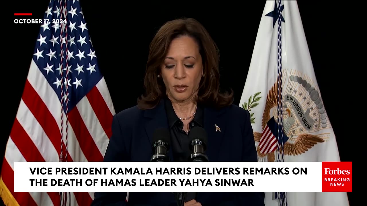 Vice President Kamala Harris Reacts To The Death Of Hamas Leader Yahya Sinwar