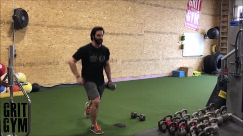 1DB Reverse Lunge, 1DB Reverse Lunge + Slider