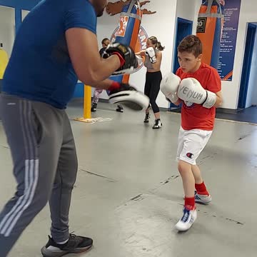 Joey's boxing pad work