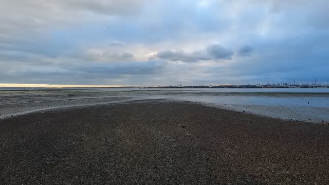 Walking towards a river