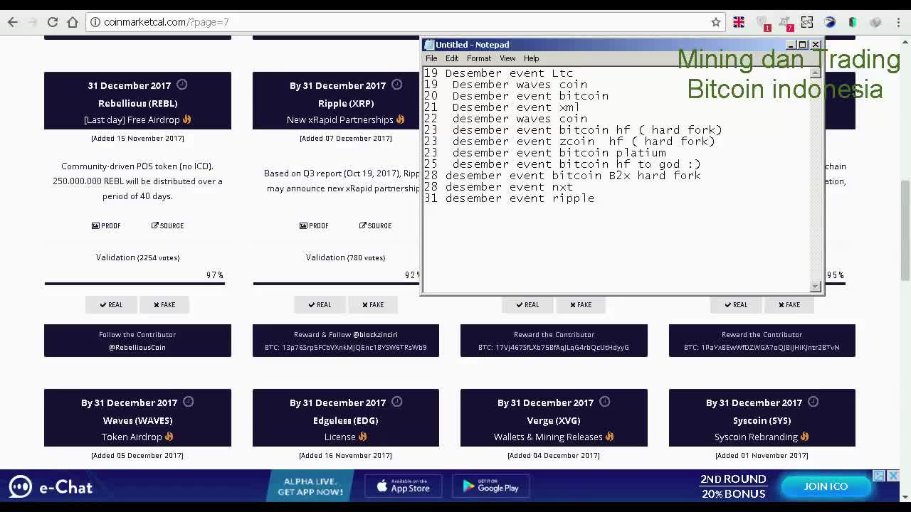 Trading Bitcoin - Cara Curang Trading Bitcoin Dengan Cryptocurrency Calendar #HDFr