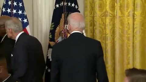 BRUTAL: Biden the By-Stander. At his OWN party...