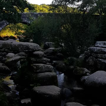 Collapsed clapper bridge. Dartmeat. Dartmoor.