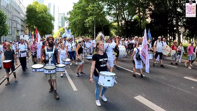 Die wilden -EintausendTrommeln- in Frankfurt am 25.06.2022 - Europens United for Freedom -