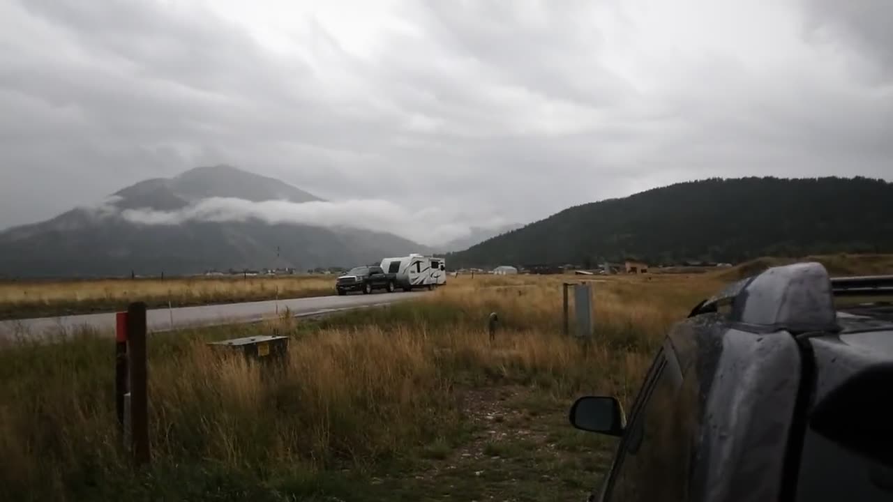 Raining day by the lake