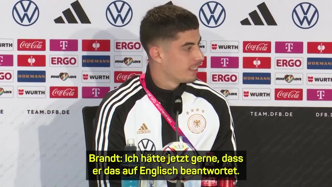 Havertz muss nach Reporter-Frage lachen, Brandt reagiert genial _ WM 2022