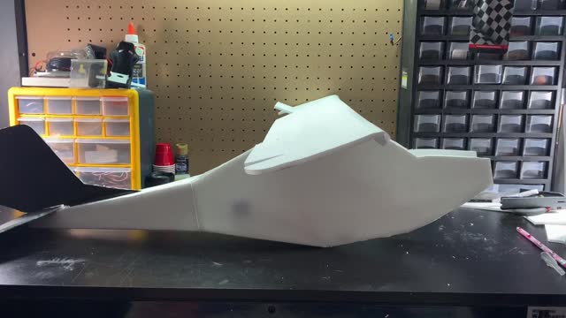 Foam board prototype airplane