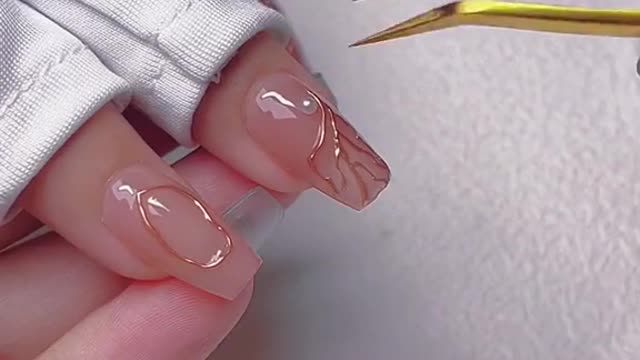 Gold manicure