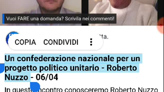 Roberto Nuzzo - 6.apr. 21 - Un confederazione nazionale per un progetto politico unitario