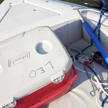 Trump flags on the lake