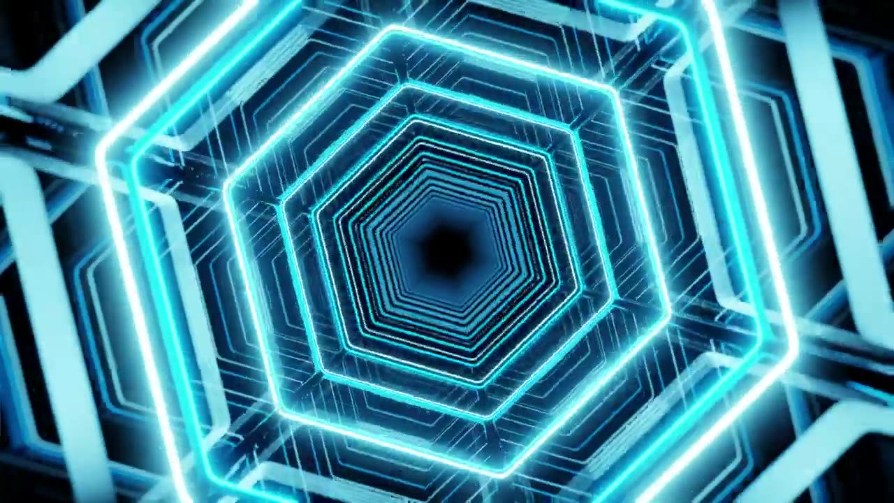 Rotating beehive tunnel of lights