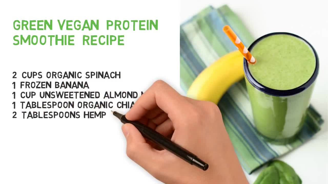 GREEN VEGAN PROTEIN SMOOTHIE RECIPE