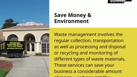 Reliable Waste Management Dumpster Rental Services