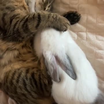 Rumble- Cat & Rabbit Are Sleeping Together