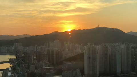 Wonderful sunset in Korea