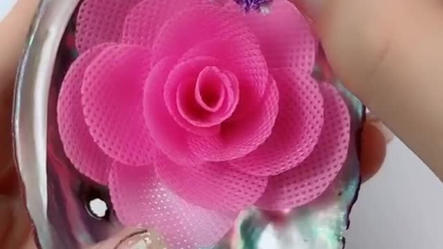 Plastic rose creative DIY, waste utilization, environmental protection