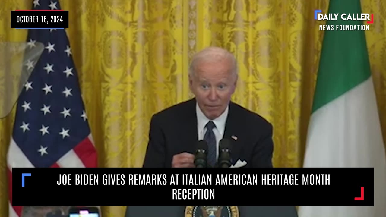 Joe Biden Gives Remarks at Italian American Heritage Month Reception