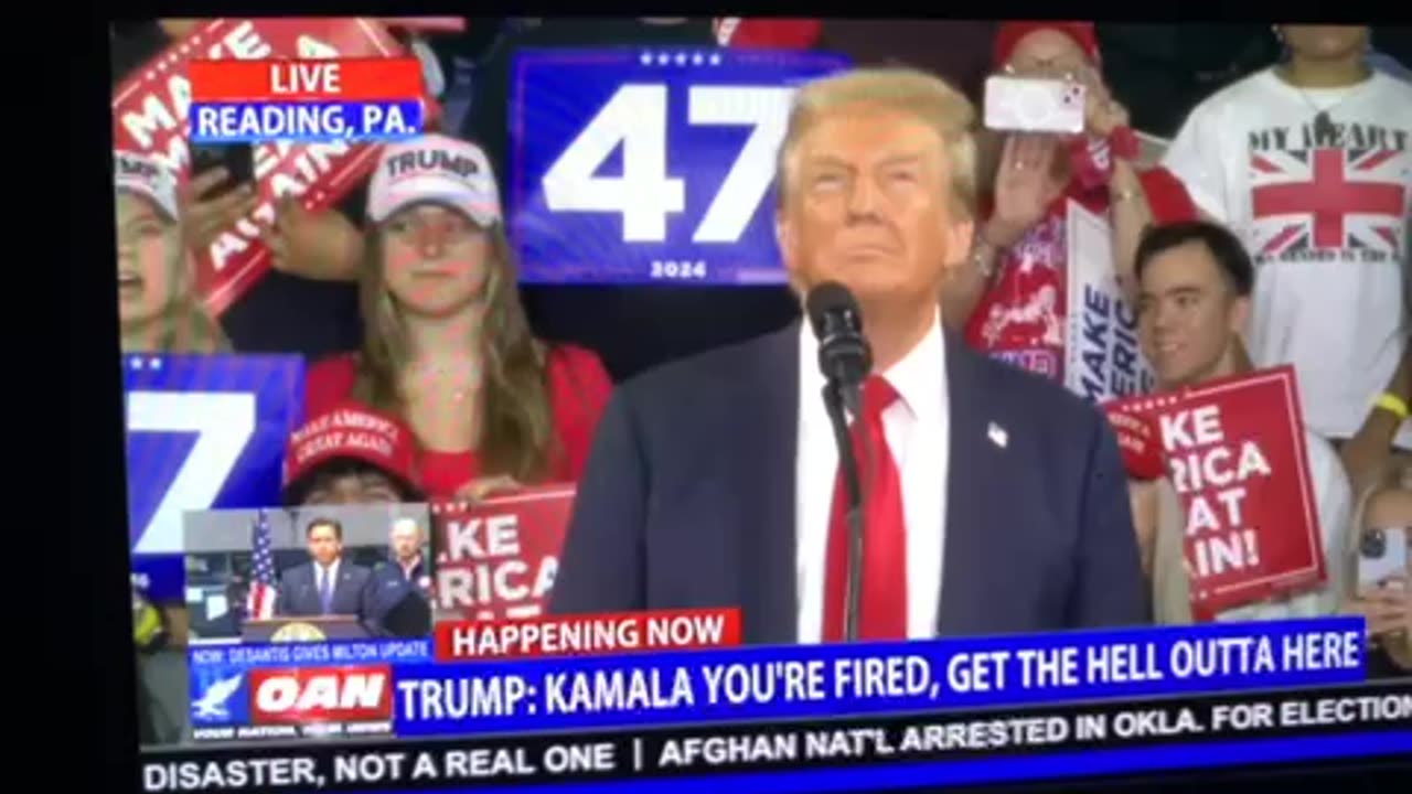 🦅 OANN Donald Trump rallies support in Reading PA Wednesday 08:10 pm