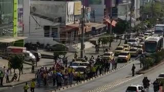 Protesta de taxistas en Cartagena