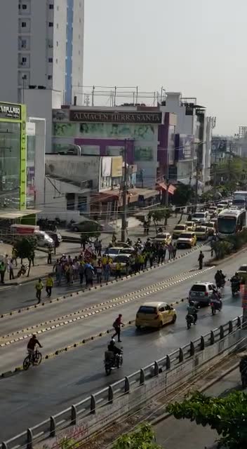 Protesta de taxistas en Cartagena