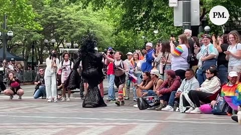 Seattle Pride kicks off with a Drag Queen pulling children from the crowd to