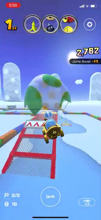 Mario Kart Tour - Eggshell Glider Gameplay (Cat Tour Tier Shop Reward)