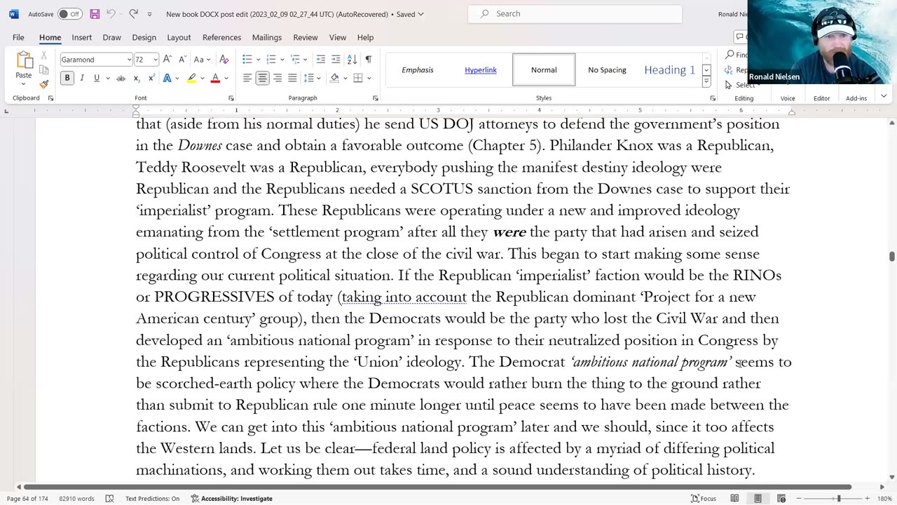 16. The History of Federal Lands- McKinley v Roosevelt and Manifest Destiny pg. 57-64