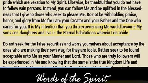 Words of the Spirit May 20 2022