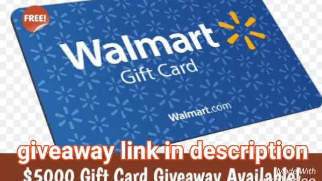 how to get a free walmart 5000$ gift card