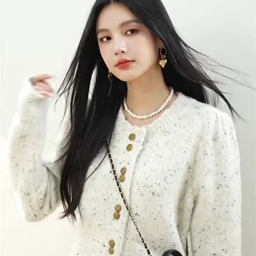 2024 Autumn Fashion Double Breasted Knitted Coats Cardigan Sweater