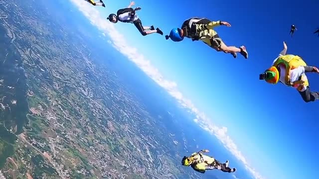 skydiving with friends