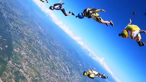 skydiving with friends