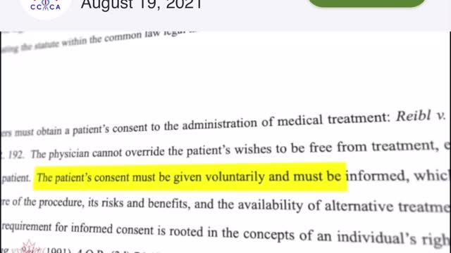 Informed consent. It's your right. In Canada