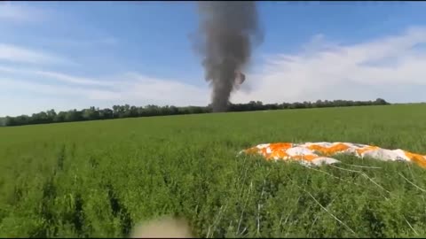 Russian Pilot Ejecting From Shot Down SU-25 At Extrem Low Altitude - Helmet Cam POV