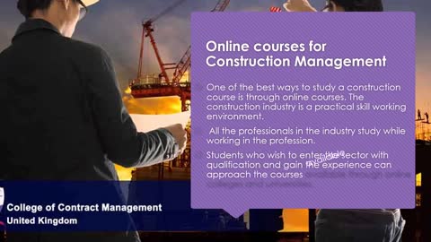 construction management distance learning