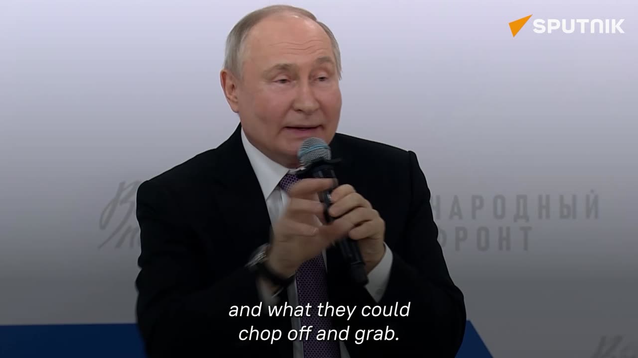 Putin: If Russia wouldn't fight, the West would pat us on the head and give rotten potato as humanitarian help!